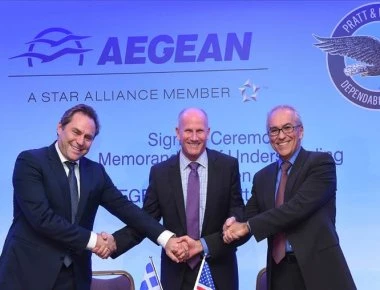 Aegean: Προσύμφωνο με την Pratt & Whitney για τον εξοπλισμό νέων αεροσκαφών